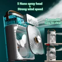 Ventilateur climatiseur - Mini refroidisseur d'air LED veilleuse – Image 5