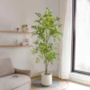 🌿Plantes artificielles Nandina & feuillages tropicaux décoratifs (75 à 140 cm)