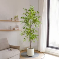 🌿Plantes artificielles Nandina & feuillages tropicaux décoratifs (75 à 140 cm)